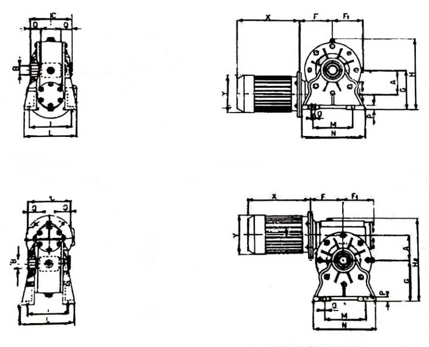 انتخاب گیربکس حلزونی بر اساس اندازه و ابعاد
